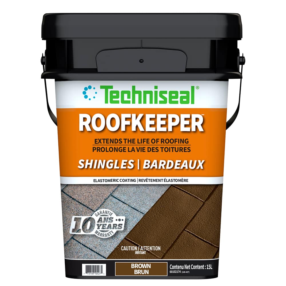 TECHNISEAL 10 Years Brown Elastomeric Shingle Coating 15 L