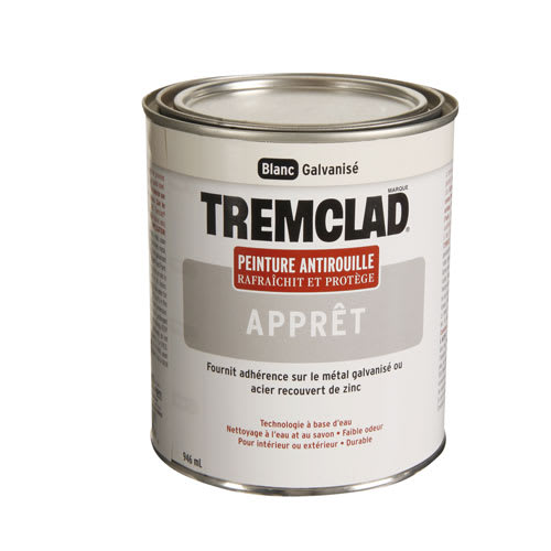 Apprêt antirouille Tremclad pour métal galvanisé blanc 946 ml