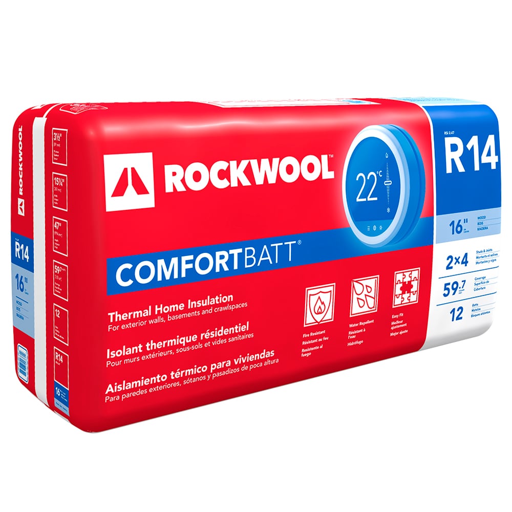 Rockwool R-14 ComfortBatt Thermal Insulation 3 1/2 in. x 15 1/4 in.