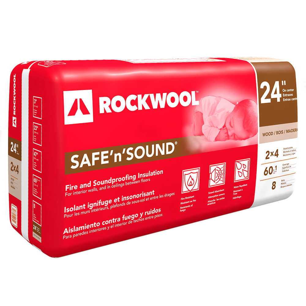 Rockwool Safe'n'Sound Acoustic Insulation 3&nbsp;in.&nbsp;x&nbsp;23&nbsp;1/4&nbsp;in.
