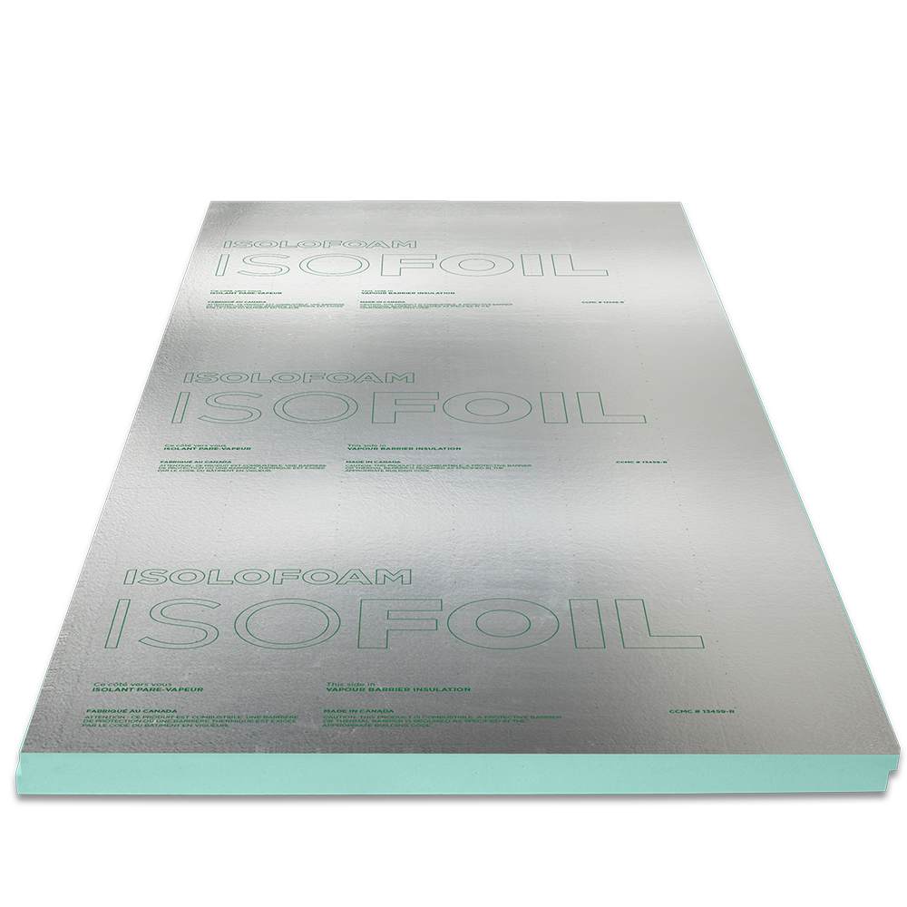 Panneau isolant et pare-vapeur ISOFOIL 3 po x 48 po x 100 po ISOLOFOAM