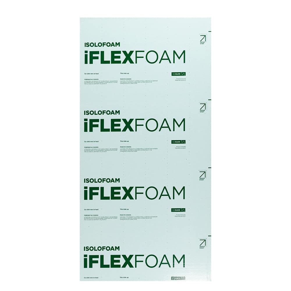 Panneau isolant Iflexfoam 160, 1&nbsp;7/8&nbsp;po&nbsp;x&nbsp;4 pi x 8 pi ISOLOFOAM