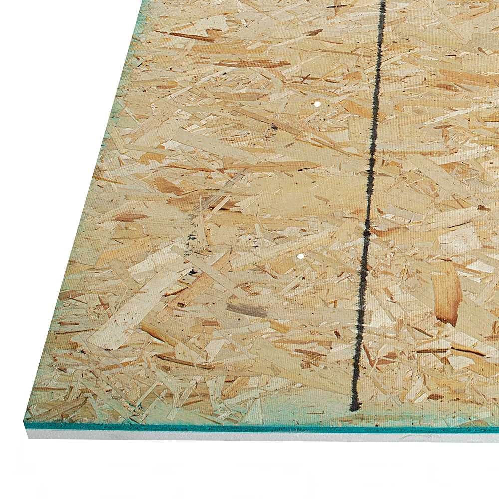 Panneau OSB perforé avec isolant R4, 1&nbsp;5/16&nbsp;po&nbsp;x&nbsp;4&nbsp;pi&nbsp;x&nbsp;9&nbsp;pi