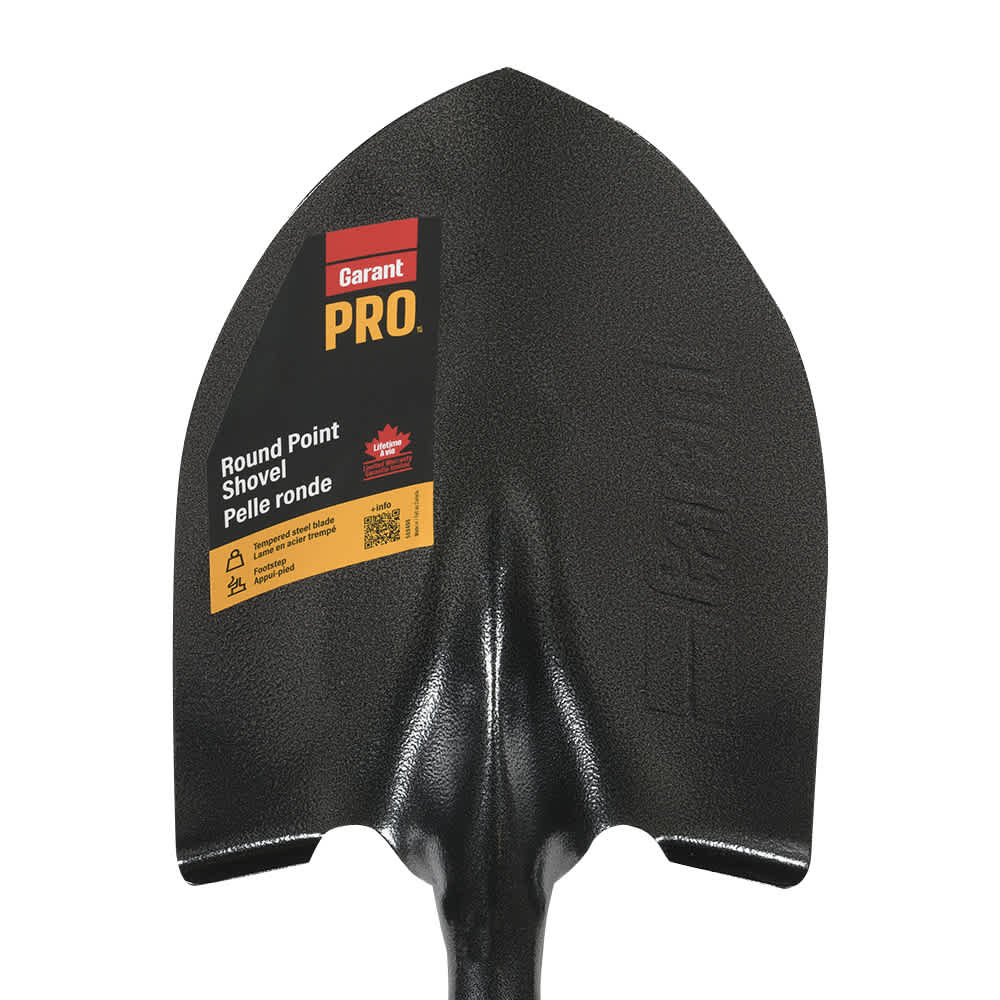 Pelle ronde Pro en acier trempé avec manche en bois 41 po GARANT