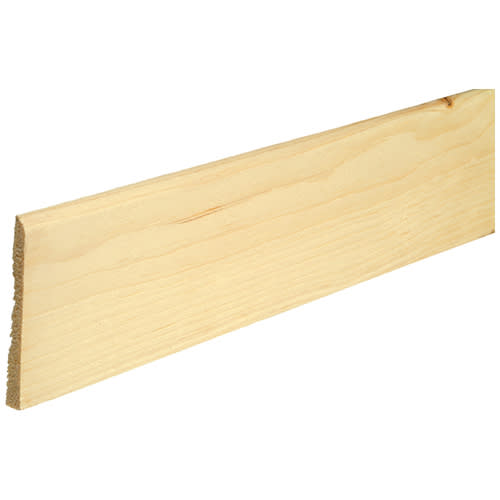 Plinthe unie en pin clair 5/16 po x 3 1/8 po x 8 pi