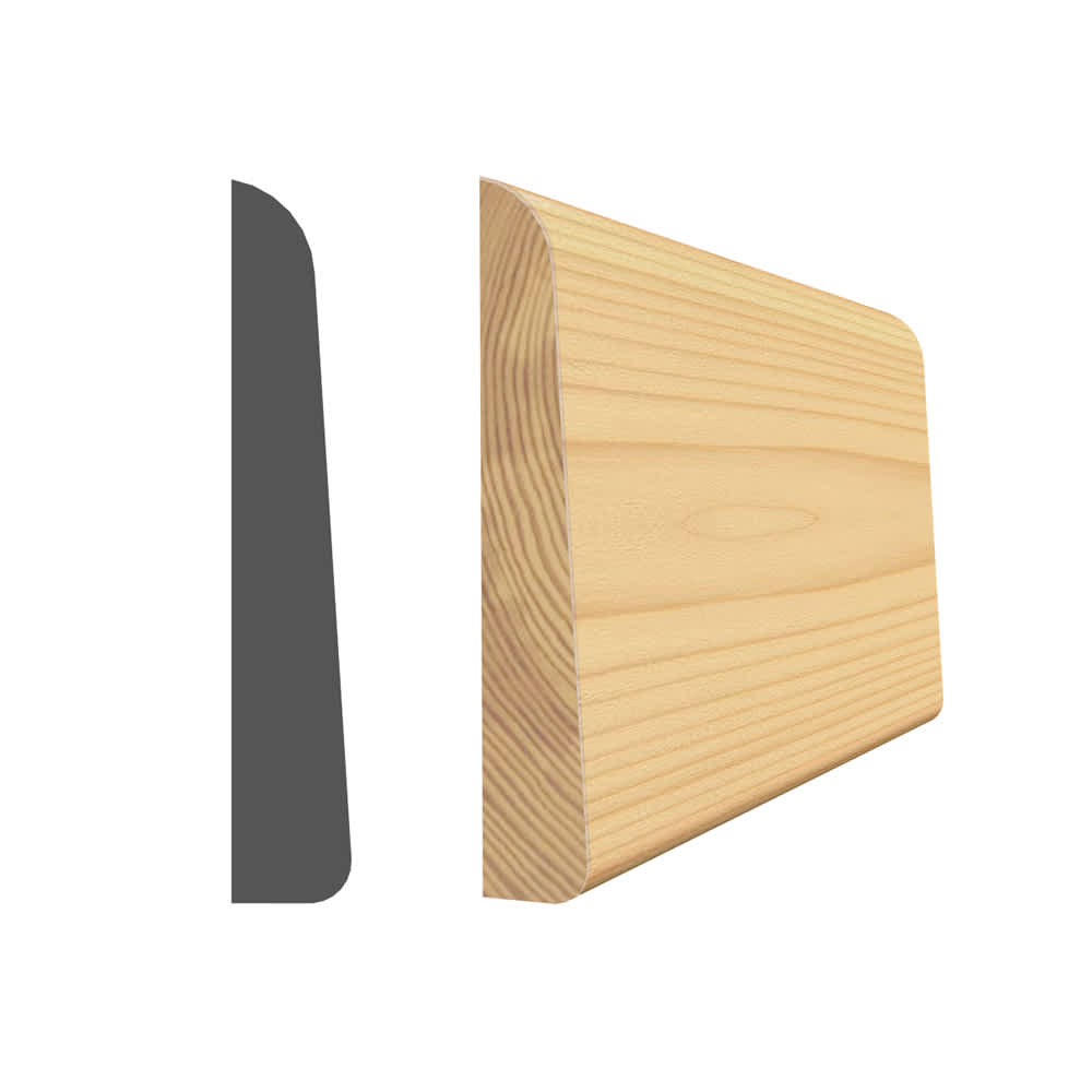 Chambranle uni en pin clair 3/8 po x 2 1/8 po x 8 pi