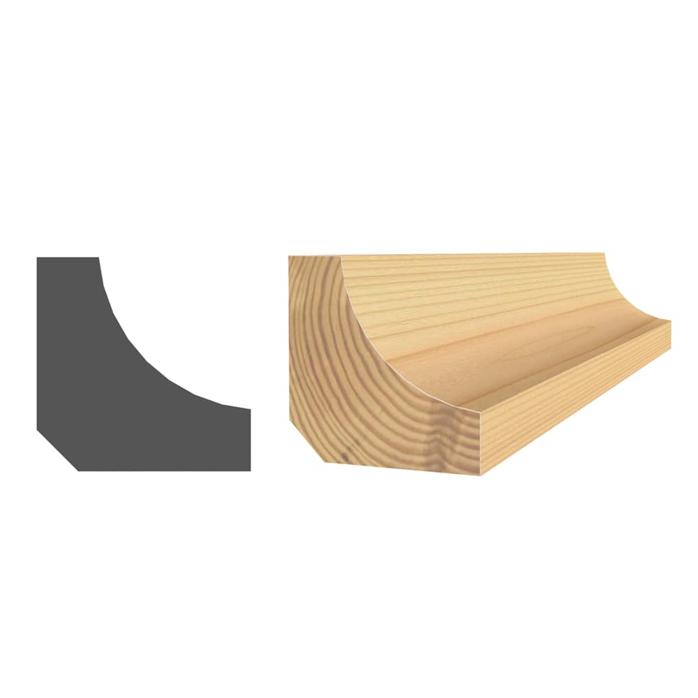 Gorge en pin clair 11/16 po x 11/16 po x 8 pi