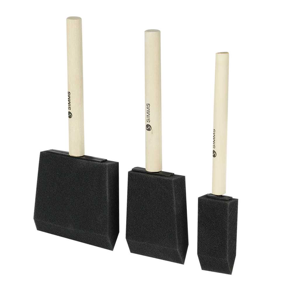 Set of 3 Foam Brushes