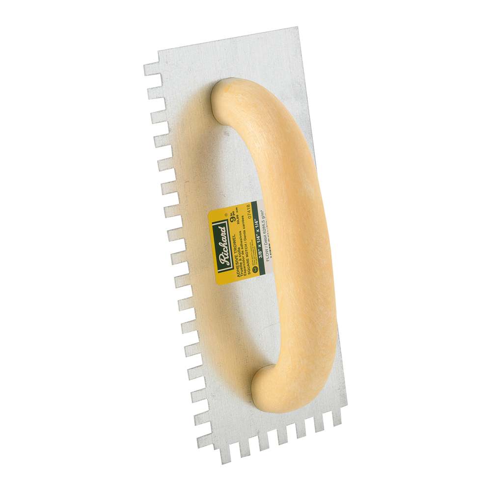 A. RICHARD Square Notch Flooring Trowel - 3/8 in.