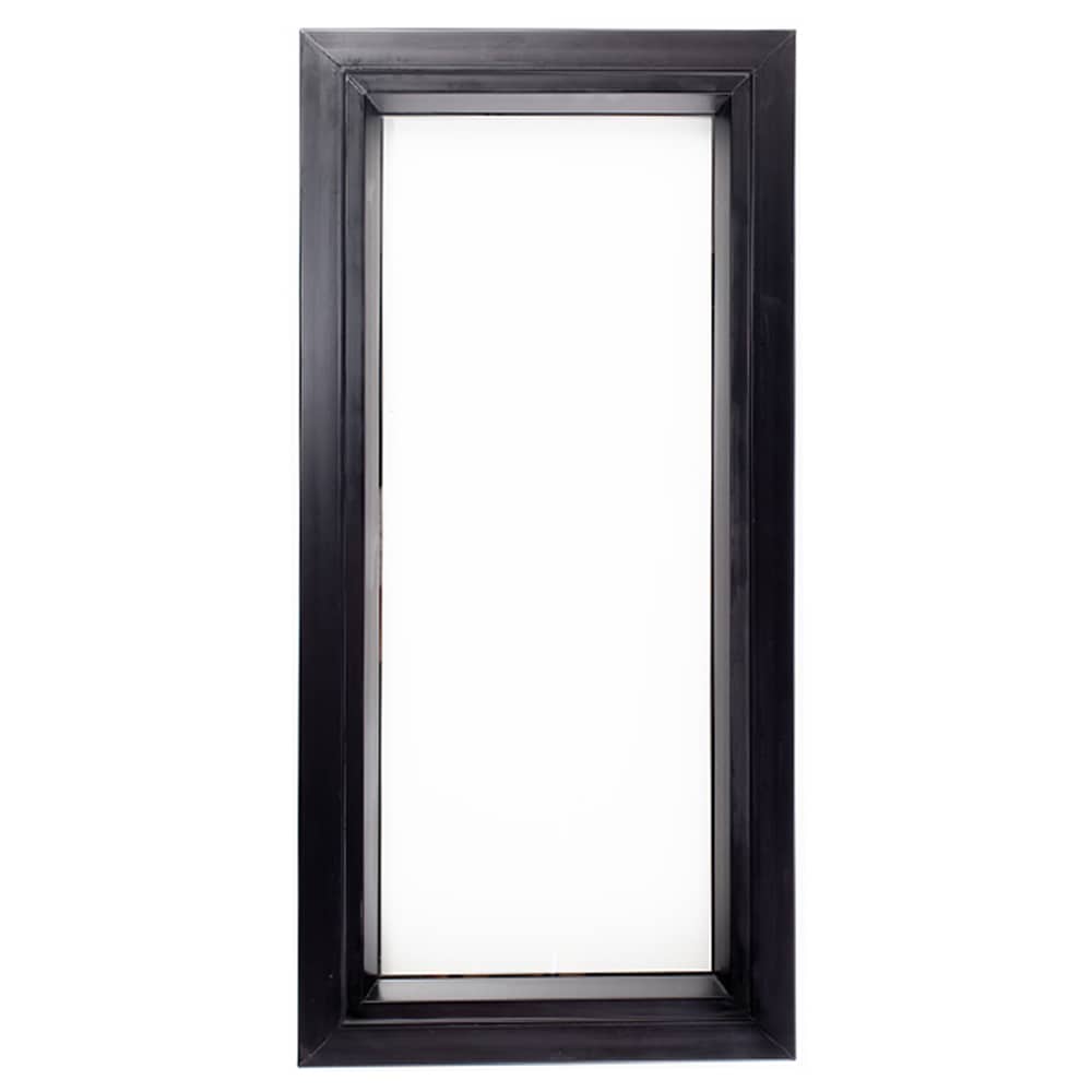 Fenêtre de cabanon fixe 17 po x 35 po noir