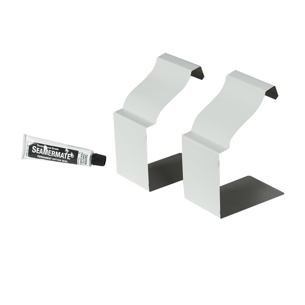 Aluminum Gutter Connectors Pkg/2 White
