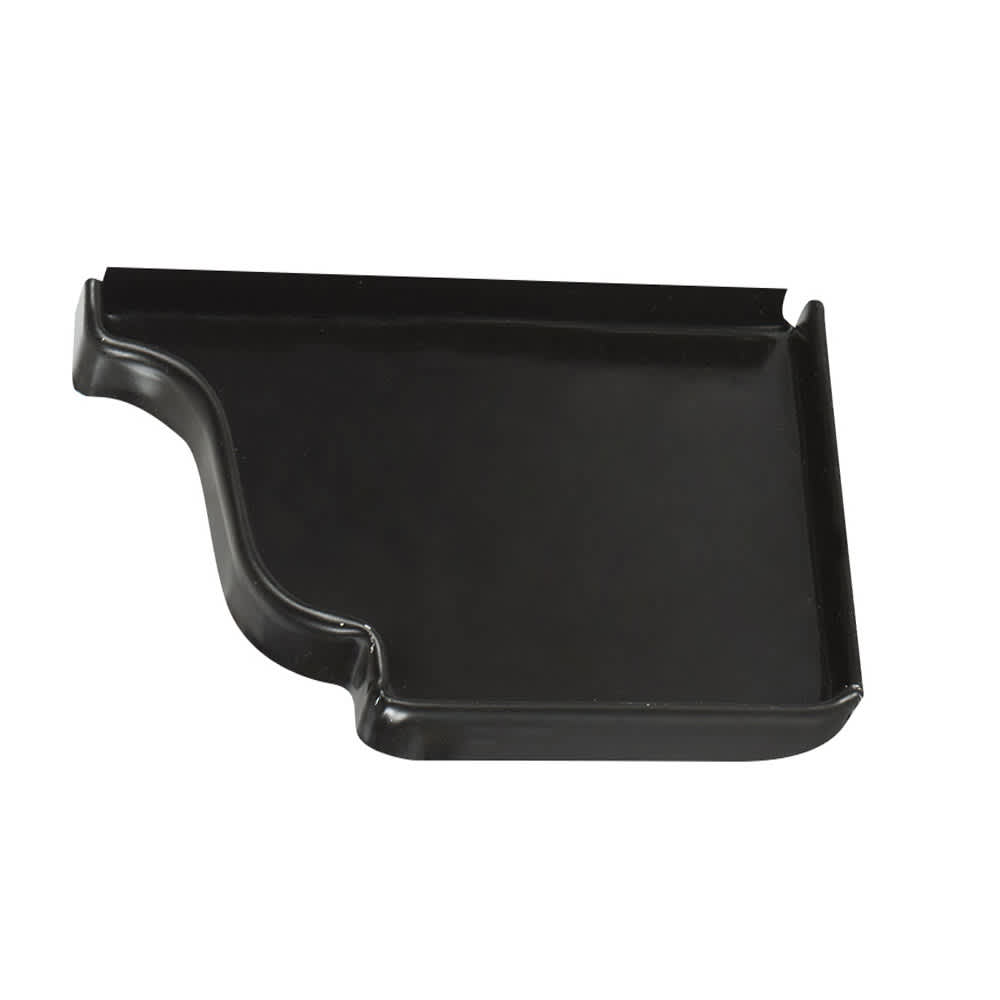 Aluminum Gutter End Cap Right Black