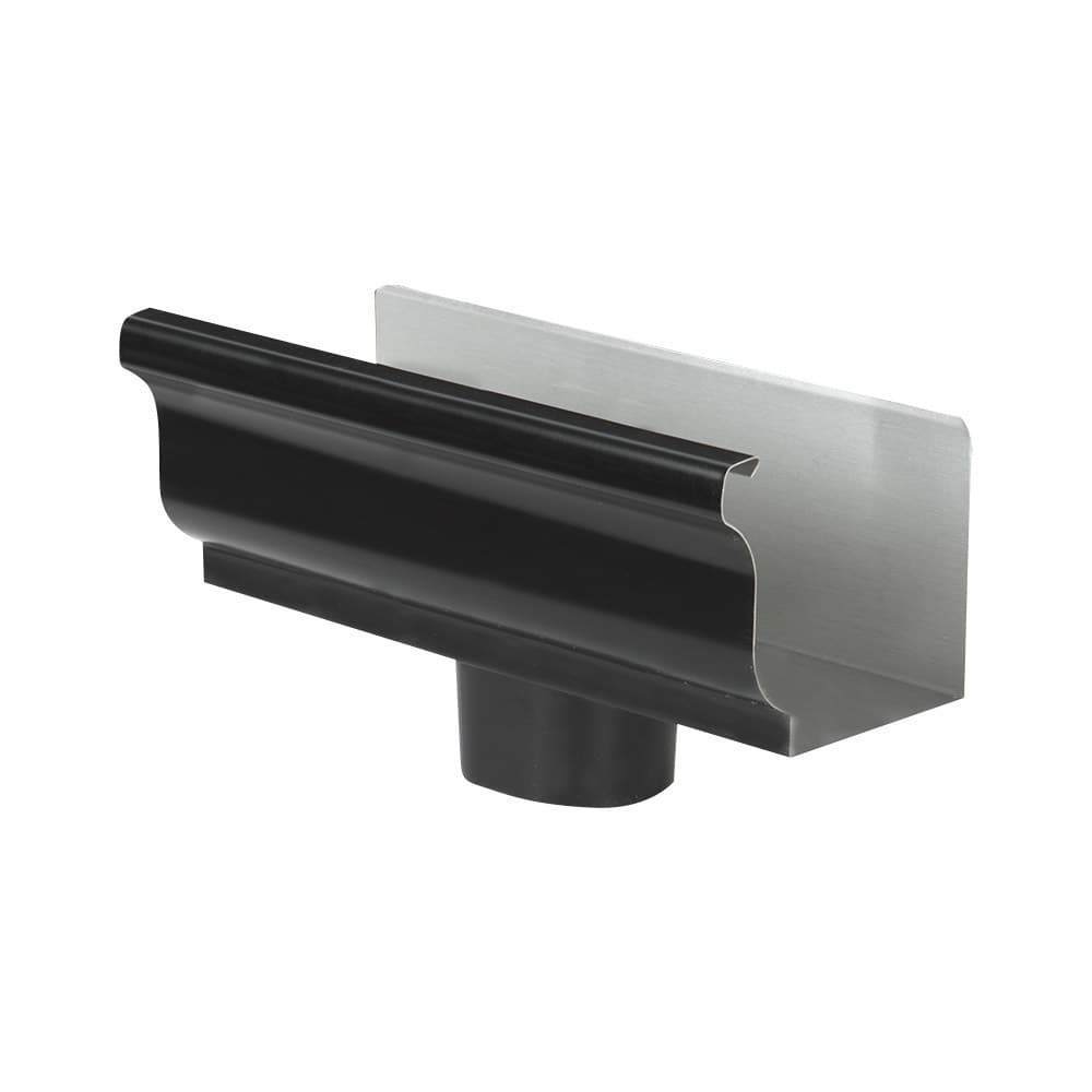 Collecteur pour descente de gouttière en aluminium noir