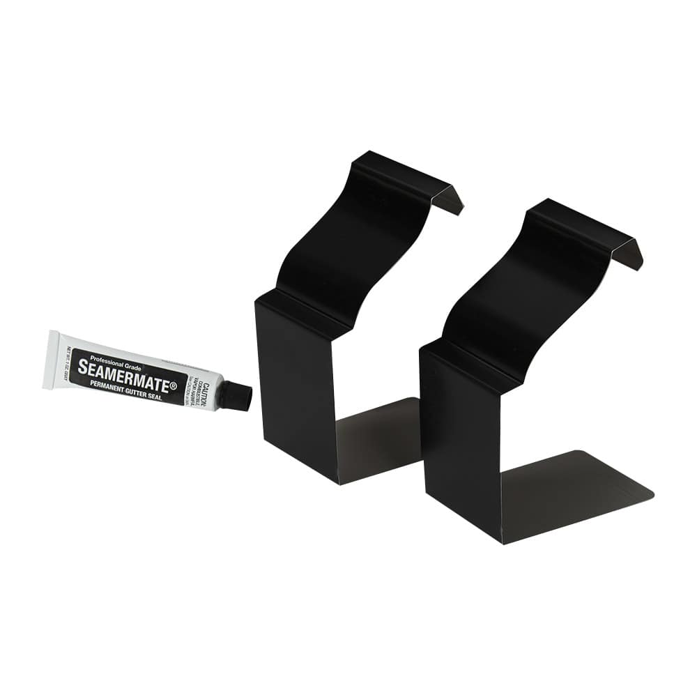 Aluminum Gutter Connectors Pkg/2 Black