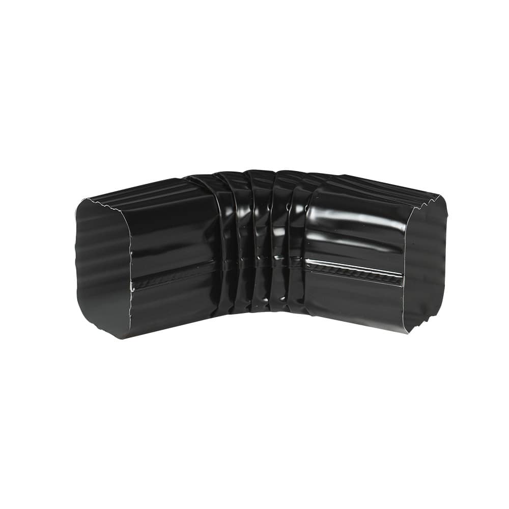 Coude A pour gouttière en aluminium noir