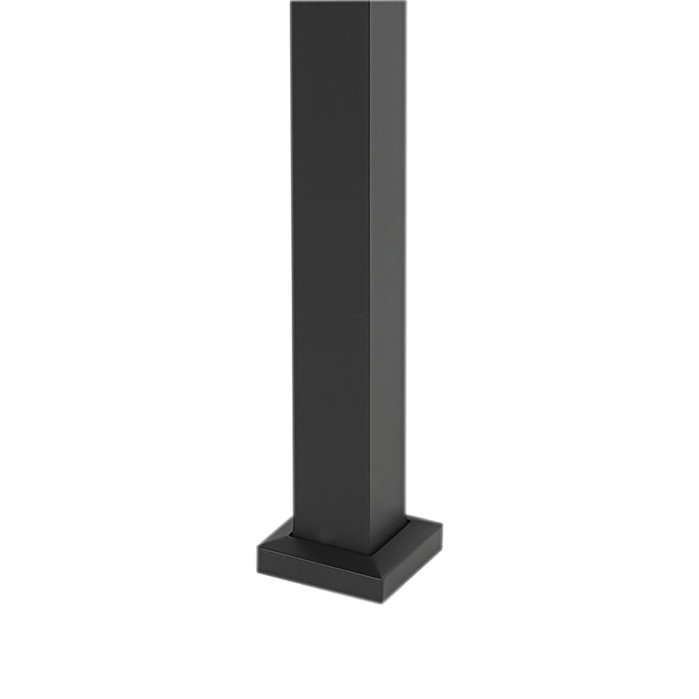Poteau de rampe carré Urbain noir mat