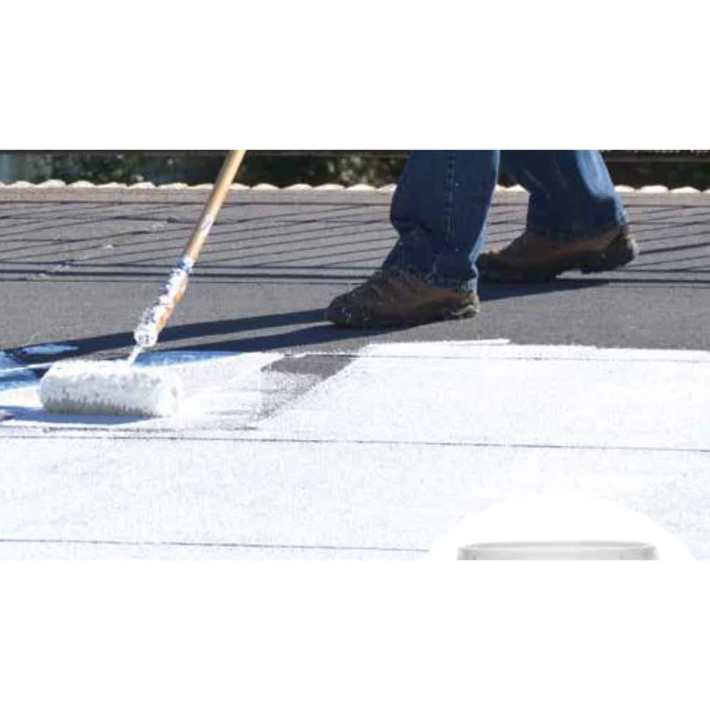 Enduit 100% silicone pour toiture  Henry&nbsp;487 blanc 3,78&nbsp;L