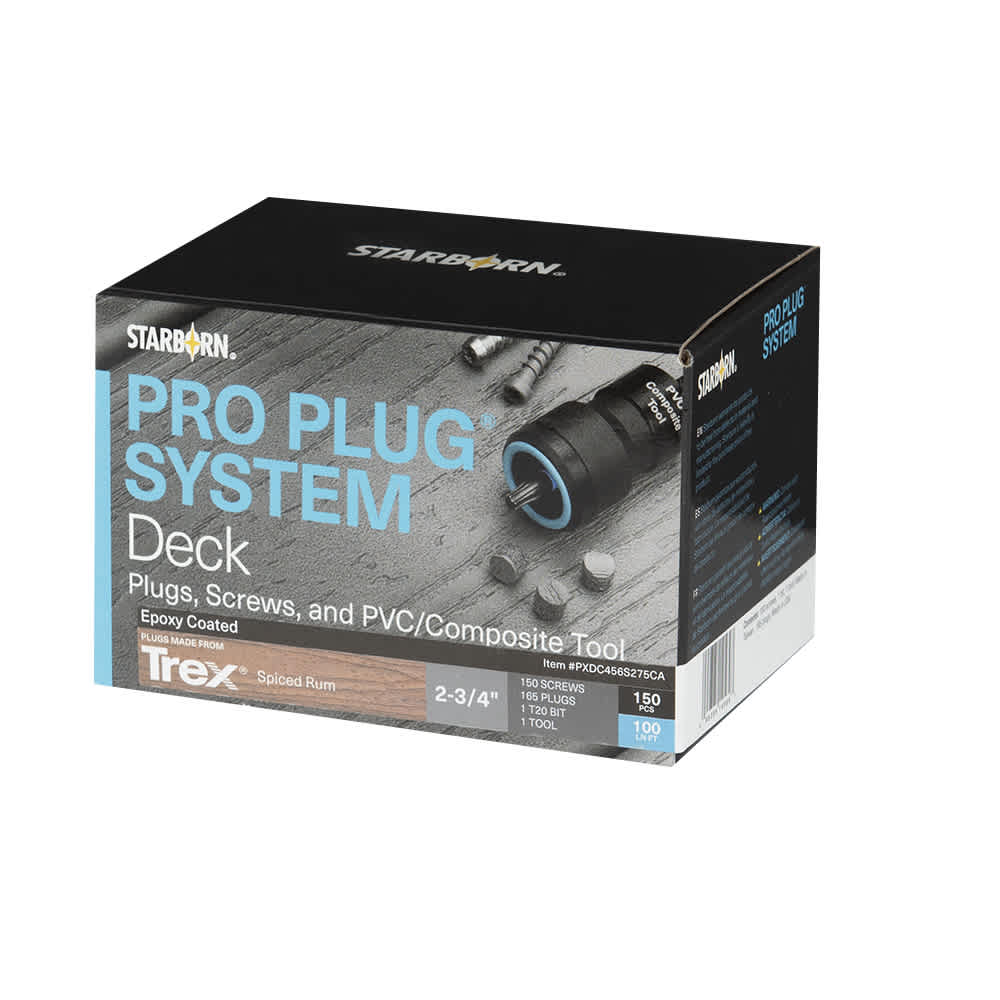 Vis et bouchons pour plancher composite Pro Plug Trex Spiced Rum 2&nbsp;3/4&nbsp;po Pqt/150