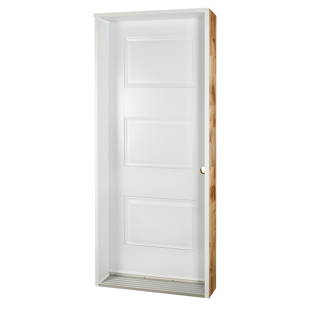 Classic Left Steel Entry Door 34 in White