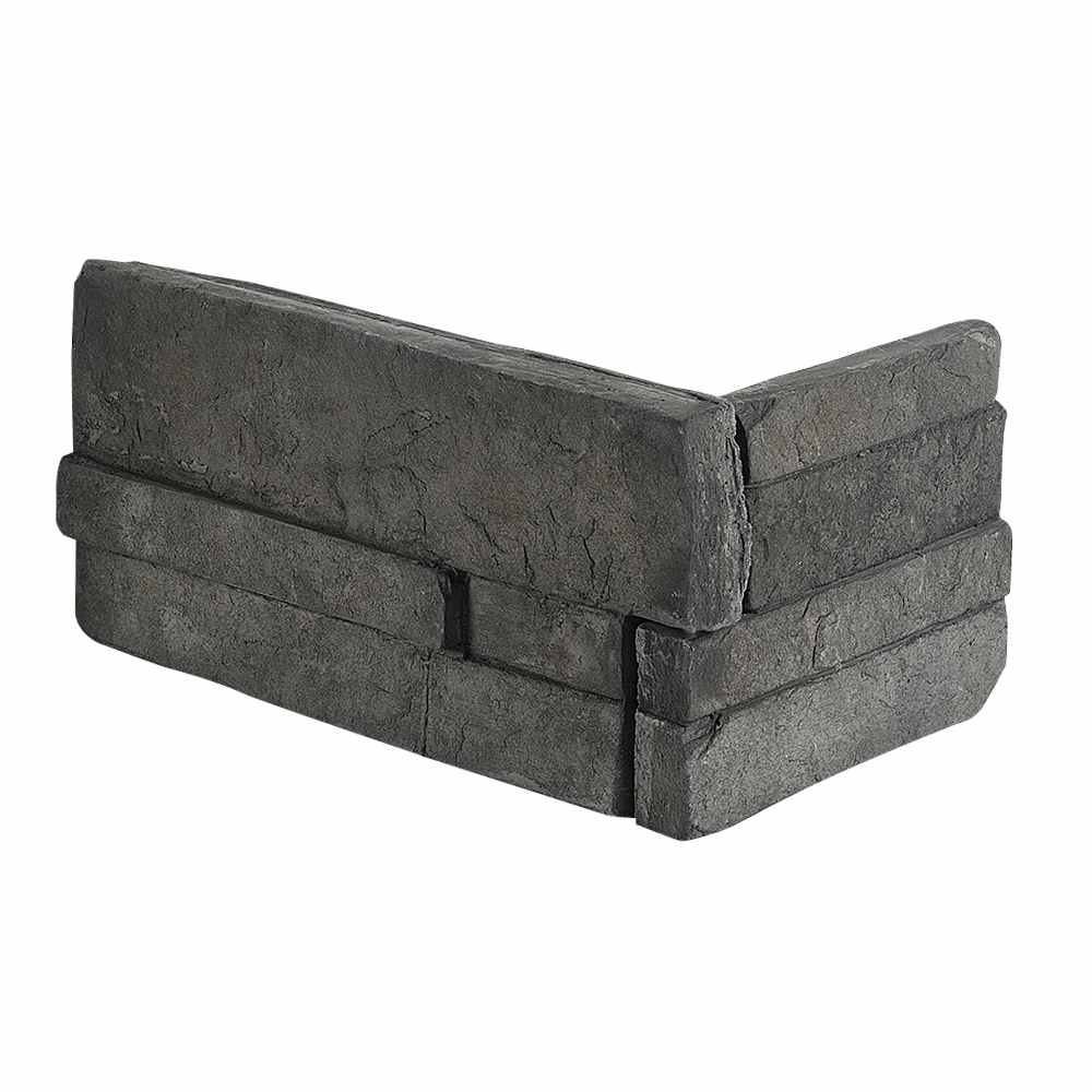 Coins pour pierre décorative Newport Graphite