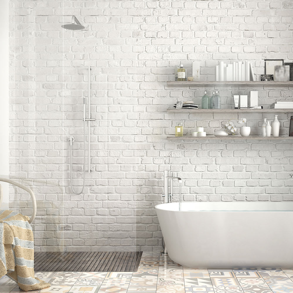 Briques de coin Déco blanc Oslo