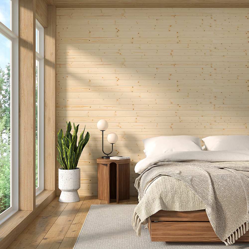 Lambris de bois Scandinave à joints en V