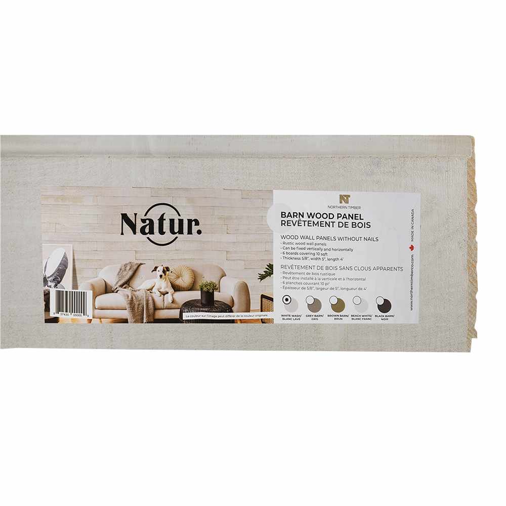 Revêtement mural Shiplap en pin massif