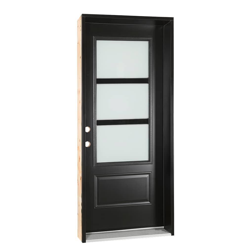 Acacia Right Steel Entry Door 34 in Black