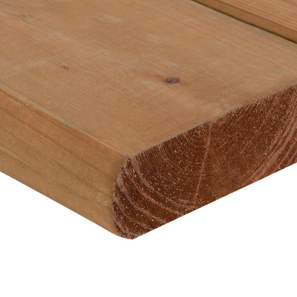 Marche d’escalier en bois traité brun 2 mcx de 2 po x 6 po x 42 po