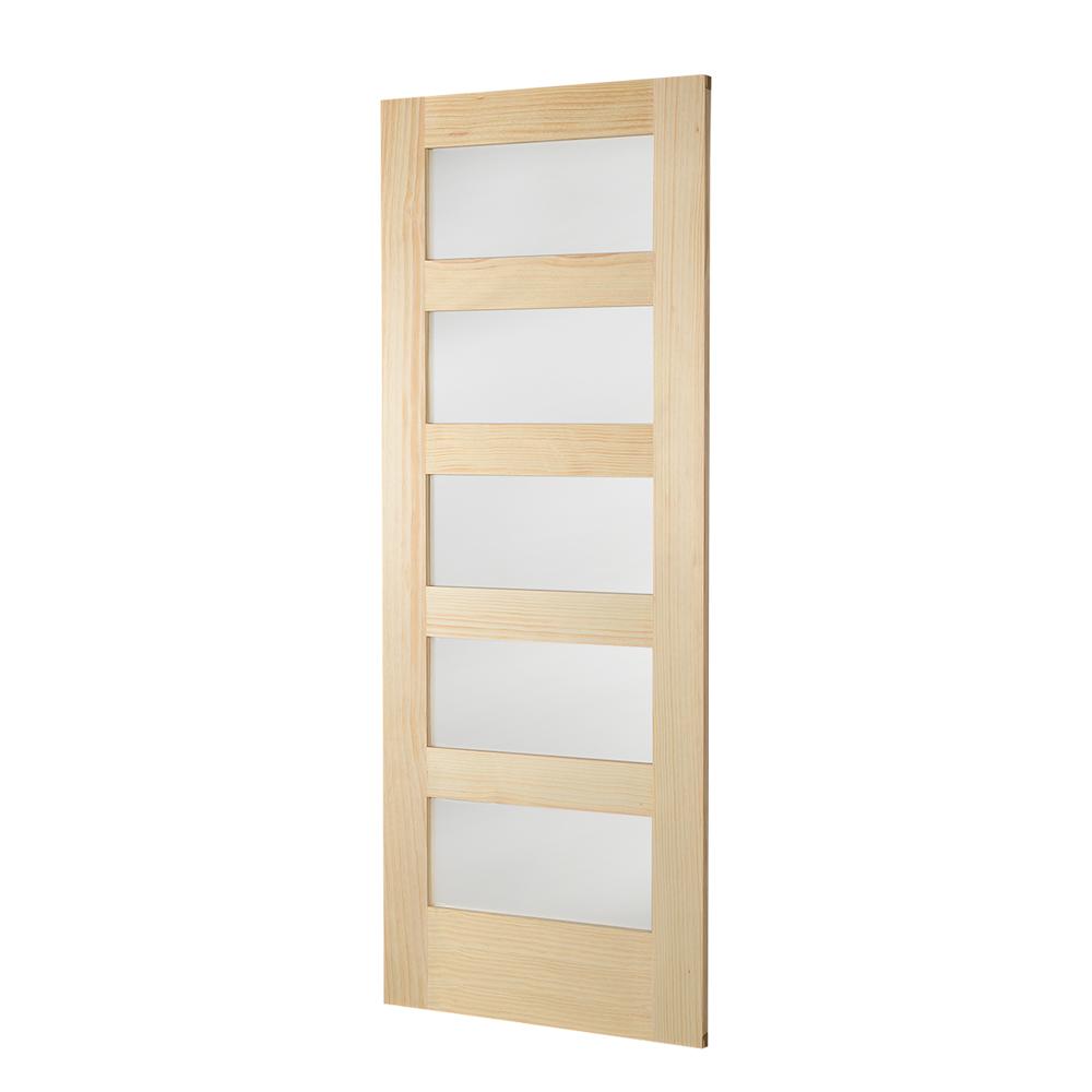 Porte Shaker vitrée 28 po