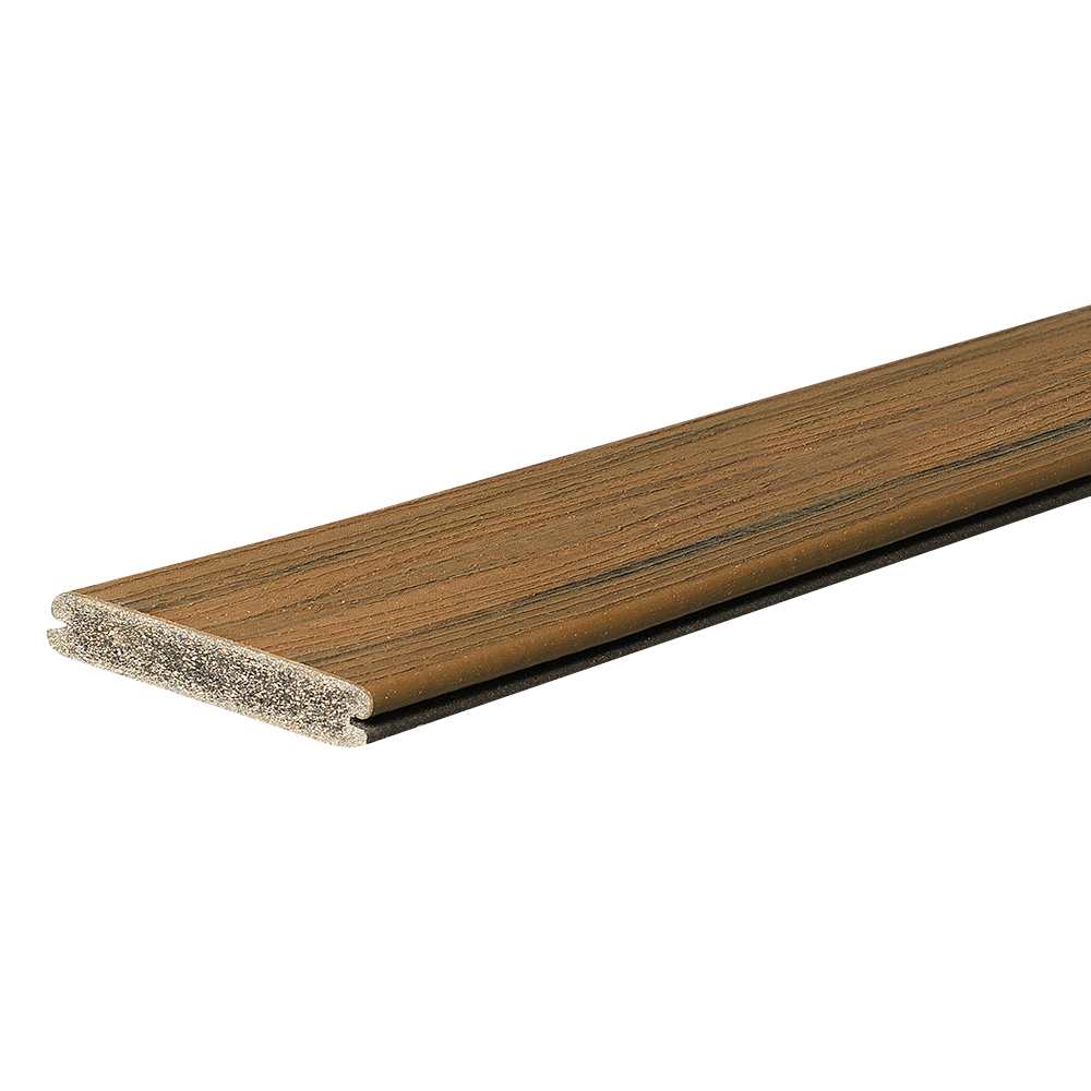 Trex Transcend Composite Patio Board Grooved Edge Havana Gold 5 1/2 in x 16 ft