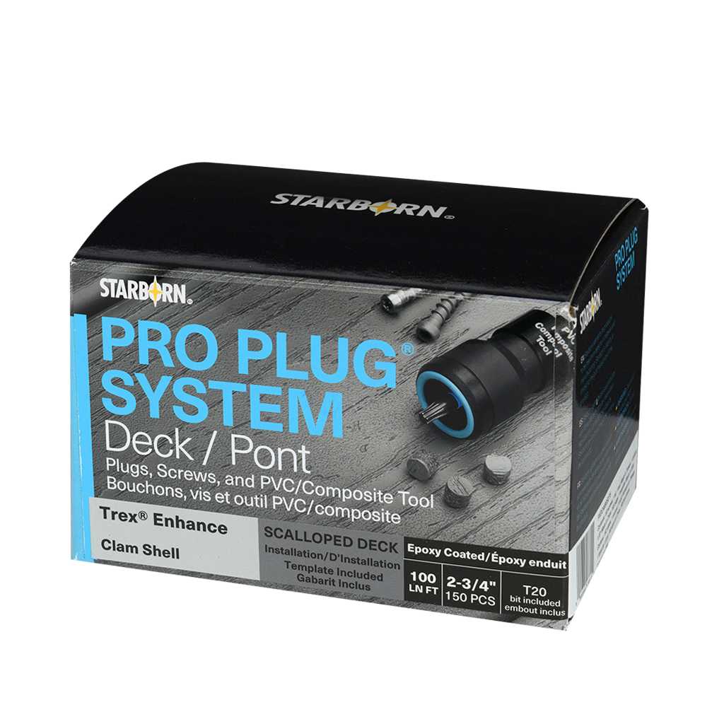 Trex Pro Plug Decking Screws and Plugs Clam Shell 2&nbsp;3/4&nbsp;in Pkg/150