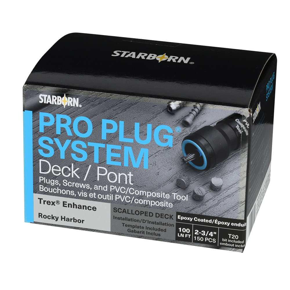 Vis et bouchons pour plancher composite Pro Plug Trex Rocky Harbor 2&nbsp;3/4&nbsp;po Pqt/150