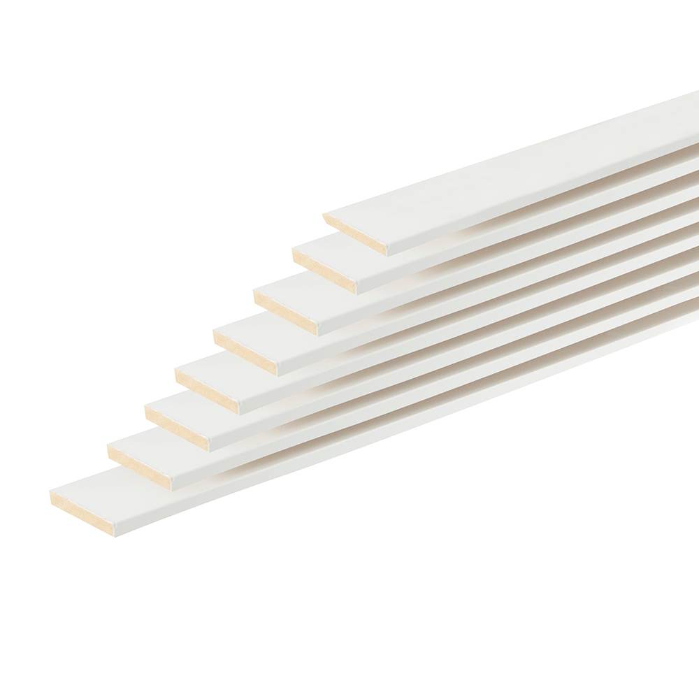Cadrage rectangulaire en fibre de bois 1/2 po x 2 3/4 po x 85 po Pqt/8