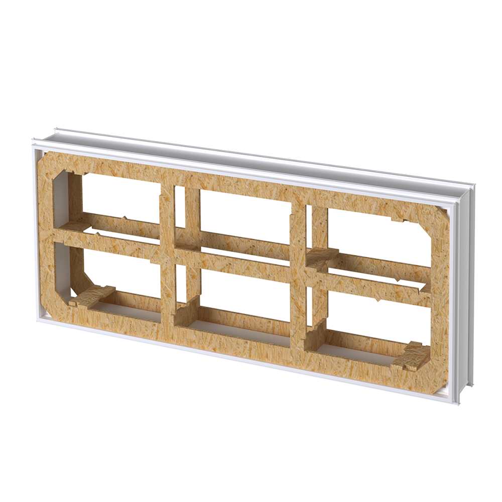 Base pour fenêtre de fondations Technoclip (3 sections) 56&nbsp;po&nbsp;x&nbsp;24&nbsp;po&nbsp;x&nbsp;8&nbsp;po blanc