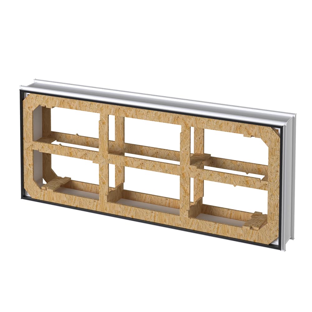 Base pour fenêtre de fondations Technoclip (3 sections) 56&nbsp;po&nbsp;x&nbsp;24&nbsp;po&nbsp;x&nbsp;8&nbsp;po noir
