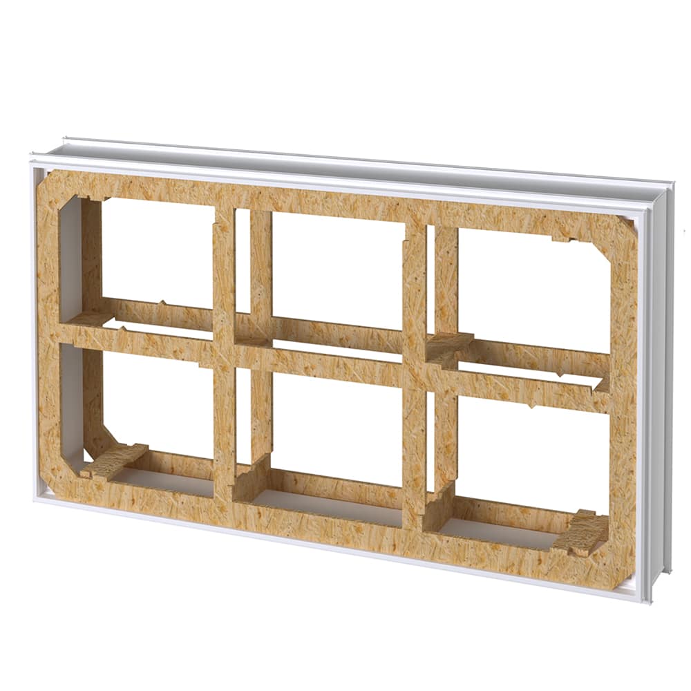 Base pour fenêtre de fondations Technoclip (2 sections) 56&nbsp;po&nbsp;x&nbsp;32&nbsp;po&nbsp;x&nbsp;8&nbsp;po blanc