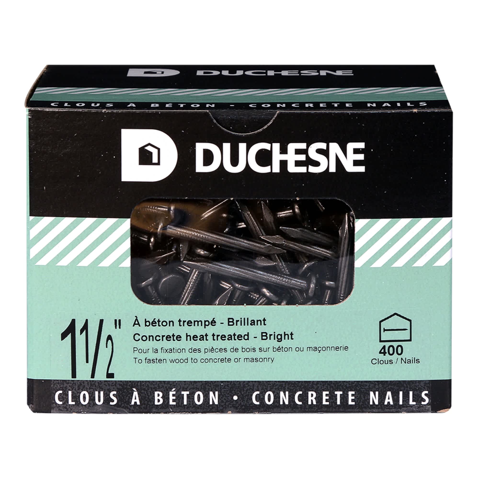 Clous à béton 1&nbsp;1/2&nbsp;po vrillés Pqt/400