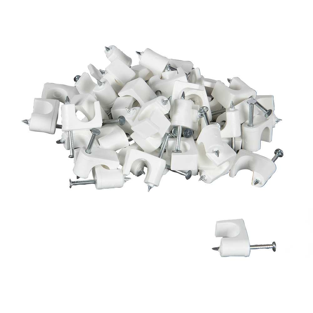 Attaches pour câble coaxial 1/4 po Pqt/50