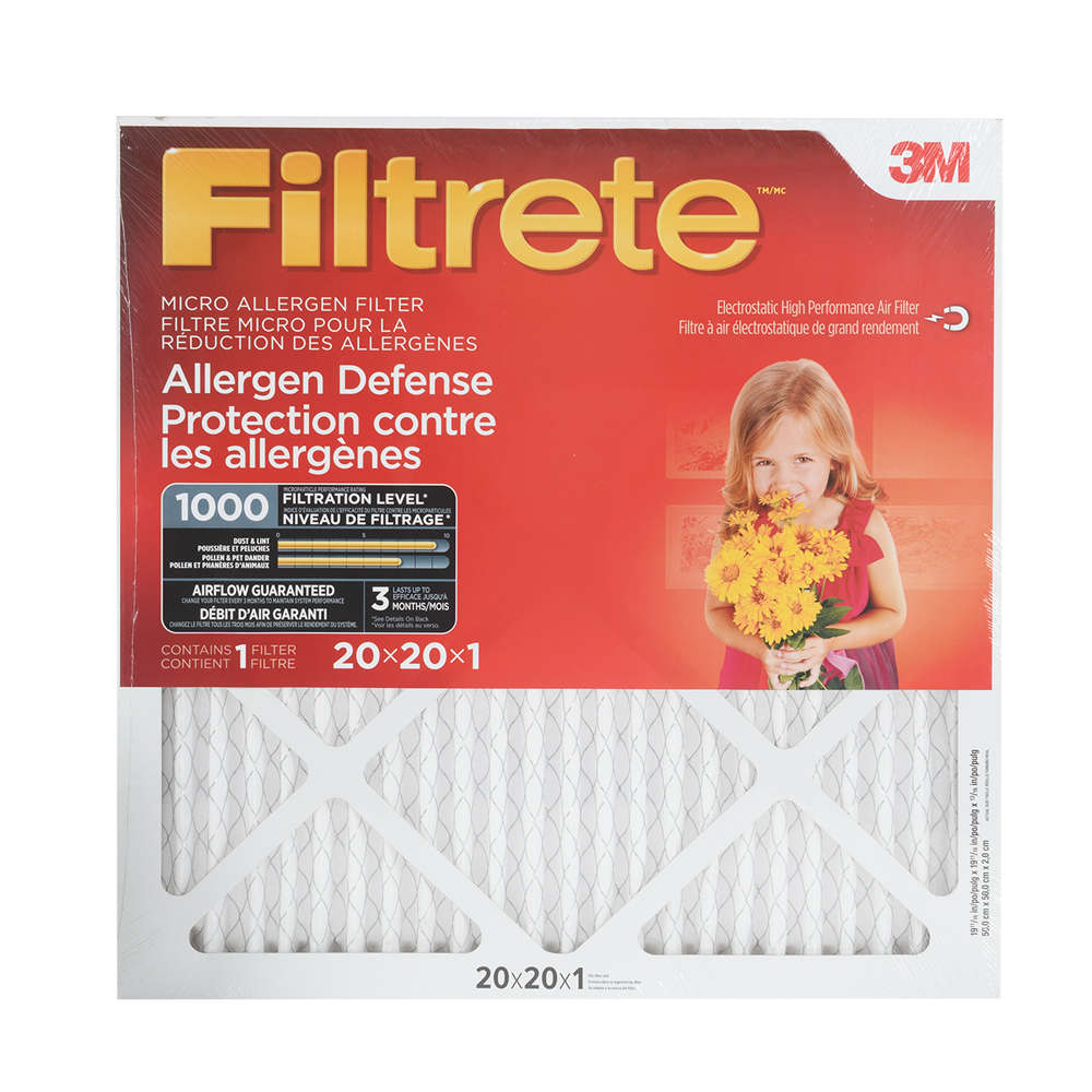 Filtre à fournaise Filtrete 1000, 20 po x 20 po 3M