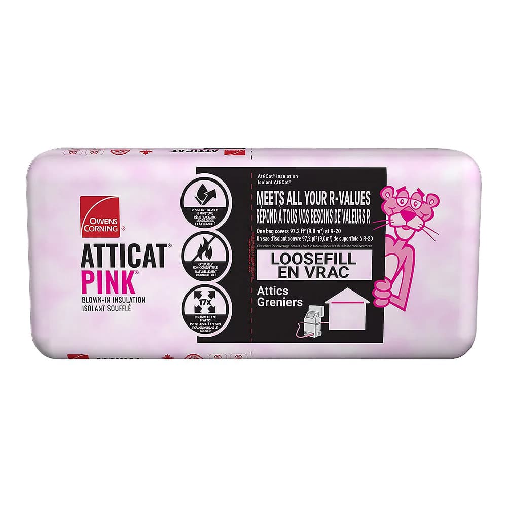 Isolant à souffler en fibre de verre AttiCat 30&nbsp;lb OWENS CORNING