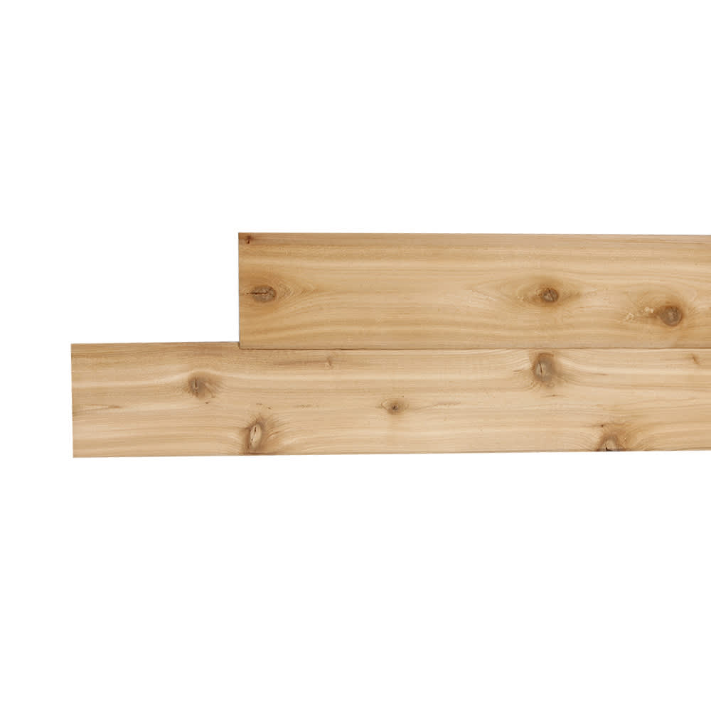 Revêtement de cèdre rouge noueux 11/16 po x 6 po vrac