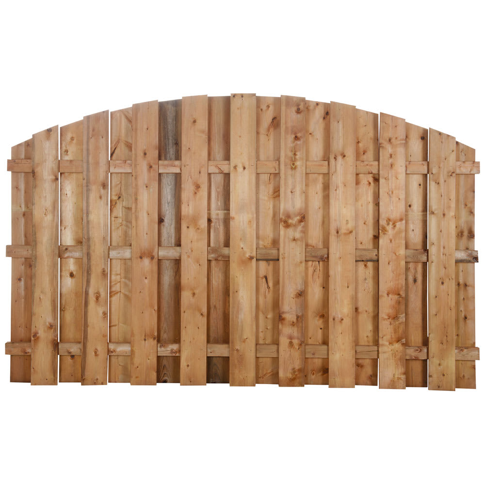 Clôture en bois traité brun demi-lune 5 pi x 8 pi
