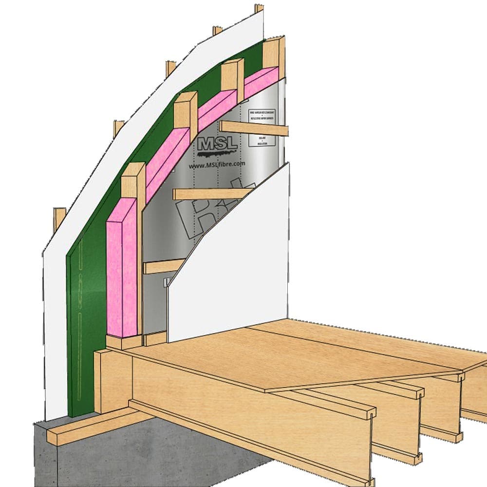 Panneau isolant et insonorisant MSL-R+ 1/2 po x 4 pi x 8 pi 1 po