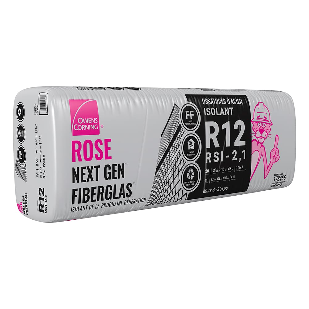 OWENS CORNING Fibreglass Next Gen R-12 Thermal Insulation 3 5/8 in. x 16 in.