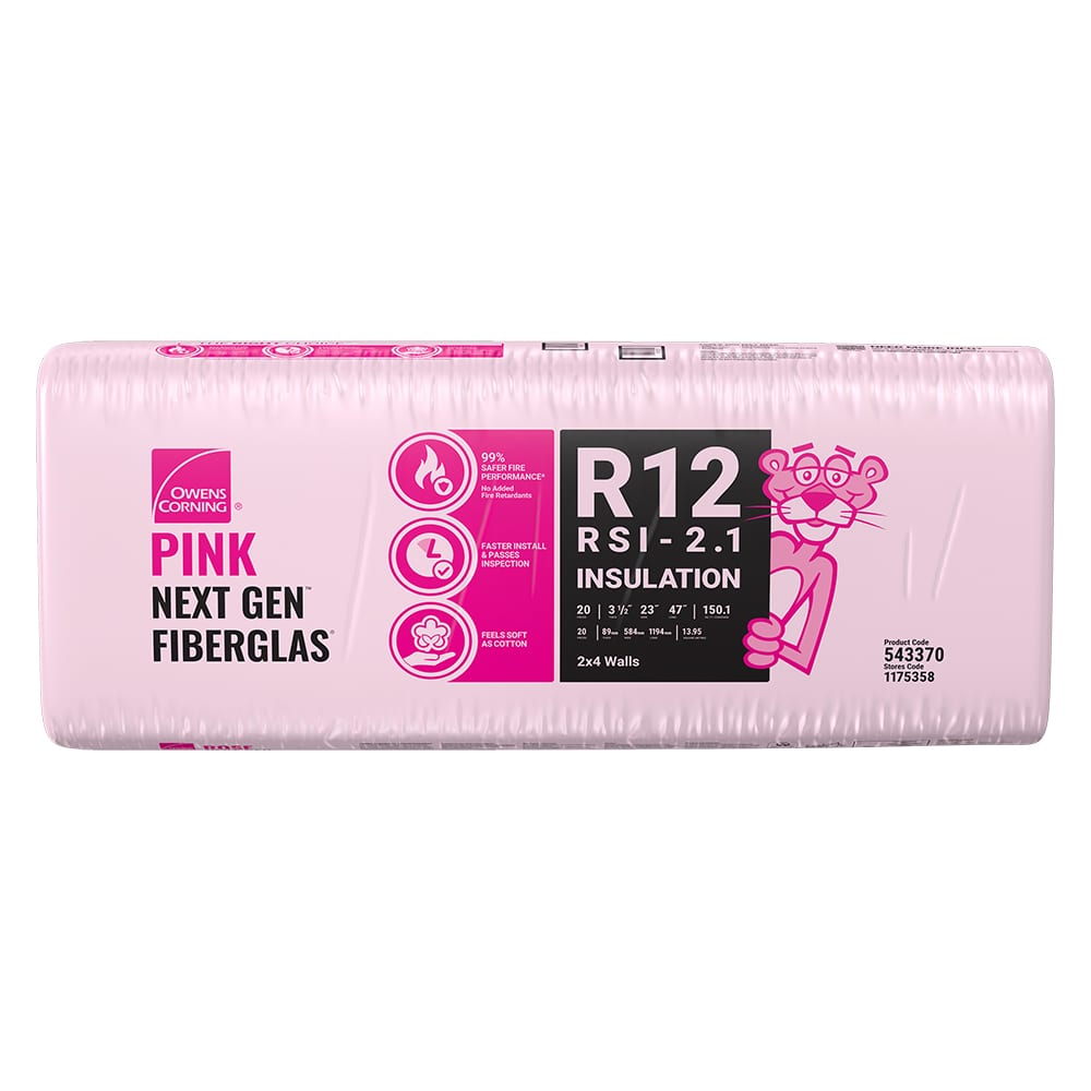 OWENS CORNING Fibreglass Next Gen R-12 Thermal Insulation 3 1/2 in. x 23 in.