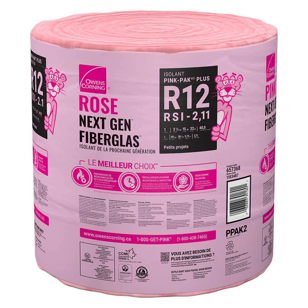 OWENS CORNING Fibreglass R-12 Thermal Insulation Mini 3 1/2 in. x 15 in.