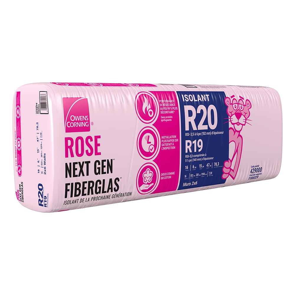 OWENS CORNING Fibreglass Next Gen R-20 Thermal Insulation 6 in. x 15 in. Jumbo
