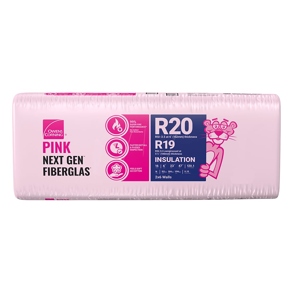 OWENS CORNING Fibreglass Next Gen R-20 Thermal Insulation 6 in. x 23 in.