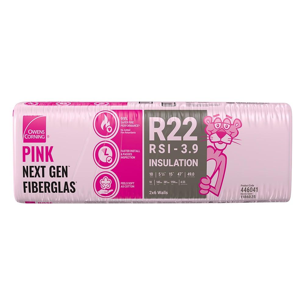 Laine isolante R-22 Next Gen Fiberglas 5&nbsp;1/2&nbsp;po&nbsp;x&nbsp;15&nbsp;po OWENS CORNING